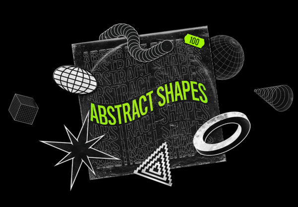 蚂蚁素材下午茶：100个抽象元素形状设计合集
