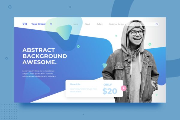 简约抽象风格网站设计背景素材v2.3 SRTP Abstract Background.v2.3