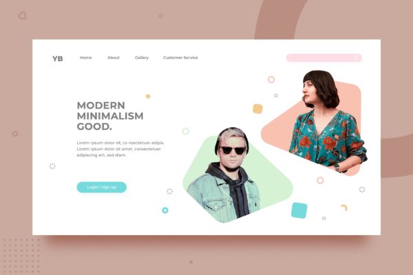 简约抽象风格网站设计背景素材v2.1 SRTP Abstract Background.v2.1