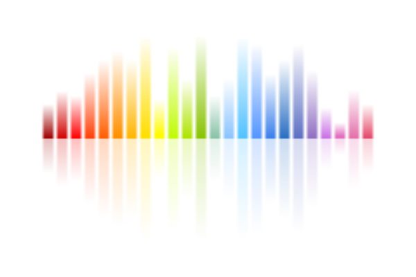 彩虹色音乐均衡器抽象背景图素材 Rainbow colors musical equalizer abstract backdrop
