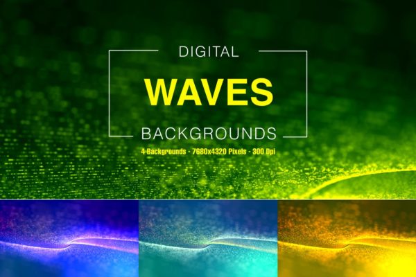 数字波高清抽象背景图素材 Digital Waves