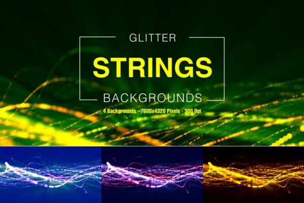8K分辨率闪烁点状琴弦抽象背景图素材 Glitter Strings