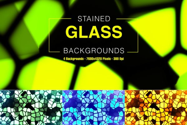 8K高分辨率彩色玻璃背景图素材 Stained Glass