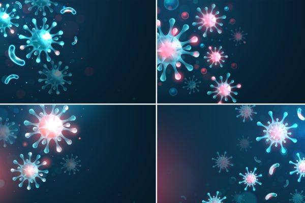 病毒大流行冠状病毒渲染图高清背景图素材 Virus Pandemic Backgrounds