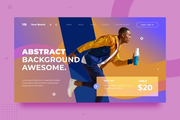 网站设计创意Banner抽象背景图素材v2.4 SRTP Abstract Background.v2.4