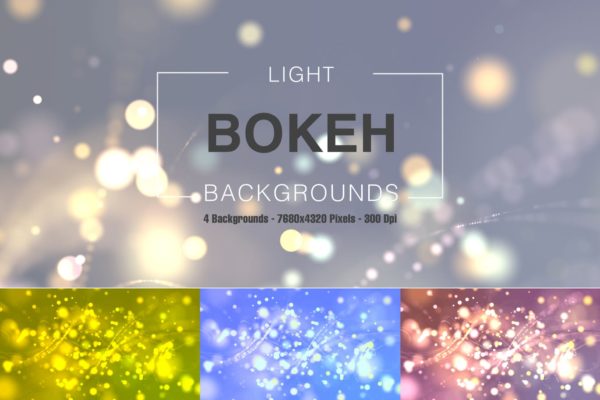 8K高清分辨率光点散景背景图素材 Light Bokeh