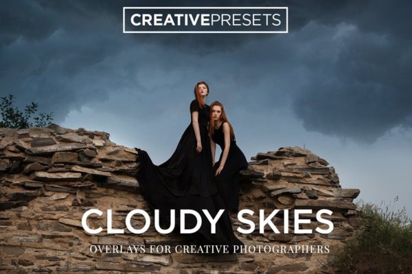 30种风格多云天空叠层背景PNG素材 Cloudy Sky Overlays