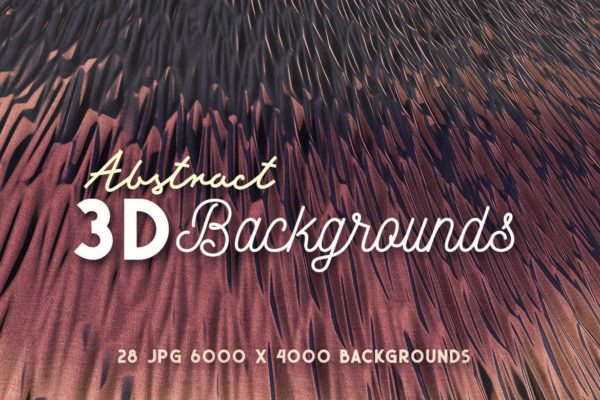 28种抽象与未来派风格3D立体几何背景素材 28 Abstract 3D Backgrounds
