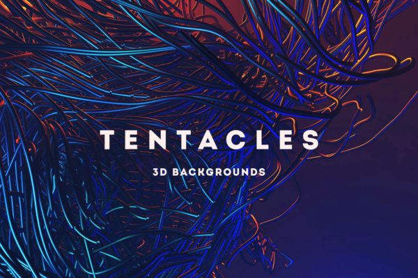 15个超未来科技风格3D高清背景图素材 Tentacles – 15 Futuristic 3D Backgrounds