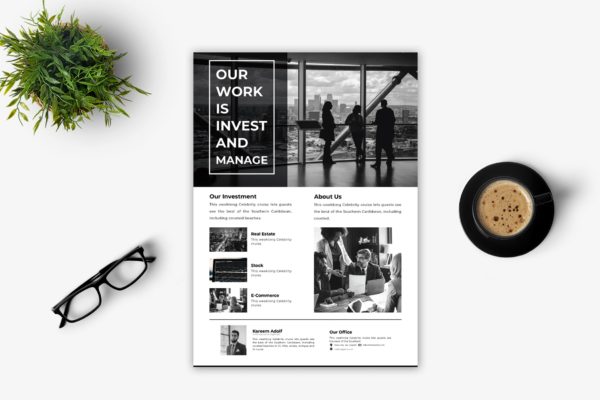 标准企业简介传单设计模板v1 Business Flyer – Vol. 1