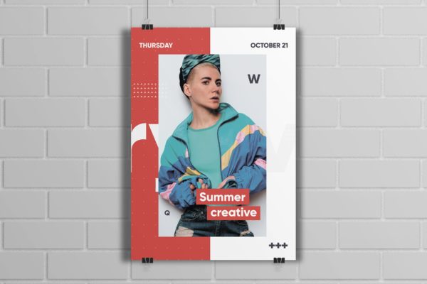 潮流时尚风格海报PSD素材蚂蚁素材精选模板 Pashion Style Poster