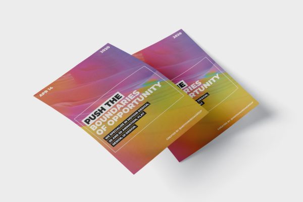 多彩艺术背景海报PSD素材第一素材精选模板 Colorful Poster Template