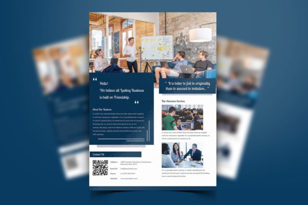 极客创业公司/团队介绍传单设计模板v05 Corporate Flyer-05