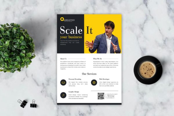 互联网服务企业业务宣传传单设计模板v1 Corporate Business Flyer Vol. 1