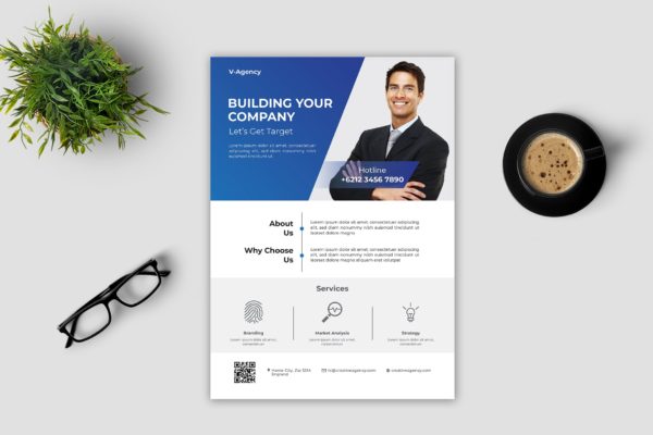 商务合作公司简介传单设计模板v4 Business Flyer – Vol. 4