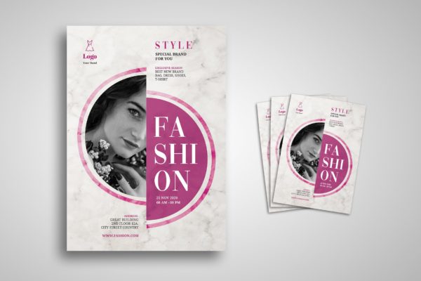 服装店铺促销海报传单蚂蚁素材精选PSD模板 Fashion Flyer