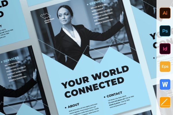 广告顾问广告公司宣传海报PSD素材蚂蚁素材精选模板 Advertising Consultant Poster