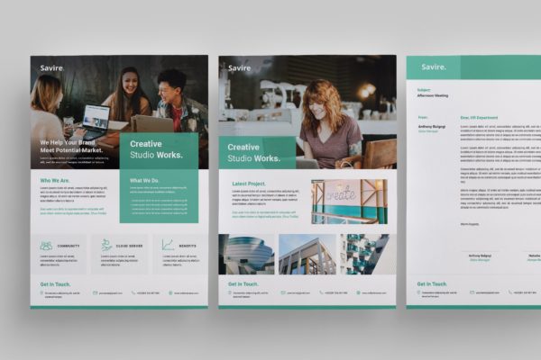 通用型企业简介宣传单设计模板 Corporate Flyer