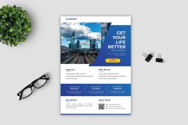 高端金融服务公司简介传单设计模板v5 Business Flyer – Vol. 5