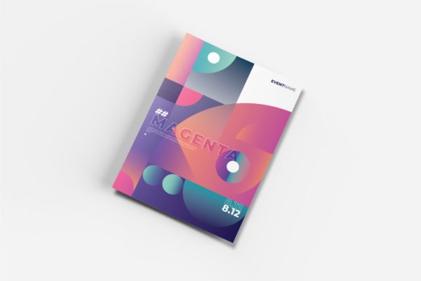 创意几何图形背景宣传单设计模板v8 Creative Geometric Flyer