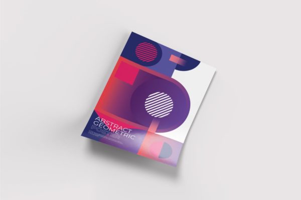 创意几何图形背景宣传单设计模板v10 Creative Geometric Flyer