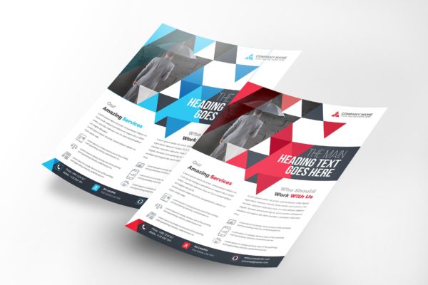 企业服务清单宣传单设计模板 Corporate Flyer