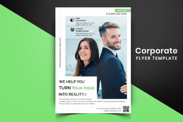 现代设计风格企业公司机构通用宣传单模板v10 Corporate Flyer Template-10