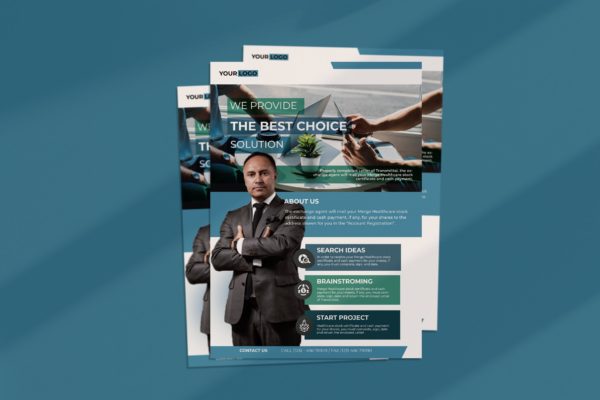 企业解决方案供应商简介宣传单模板 We ProVide Flyer