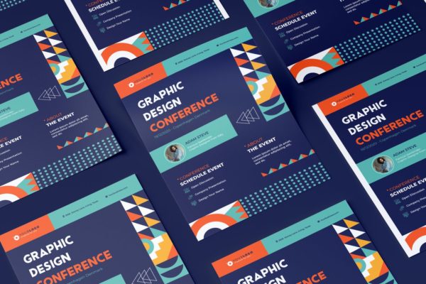 活动&会议传单设计模板 Event Conference Flyer Illustrator Template