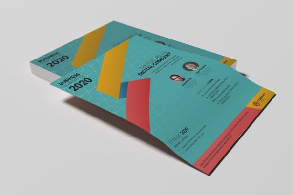 创业公司业务活动传单海报PSD素材蚂蚁素材精选 Blulo – Startup Company Business Event Flyer