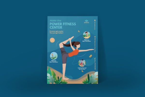 体育活动主题插画海报PSD素材第一素材精选模板 Sport Activities Poster Illustration Template