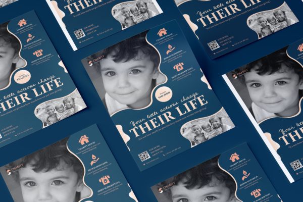 慈善机构/非政府组织/非营利机构简介传单设计模板v2 Charity, NGO, Non-Profit Flyer PSD Template