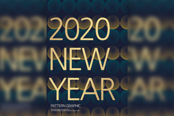 新年主题圆形图案背景图形psd素材