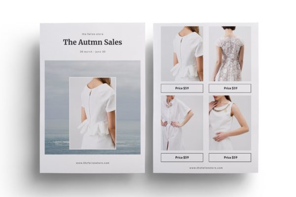 时装品牌&服装店宣传单设计模板 Fashion Flyer