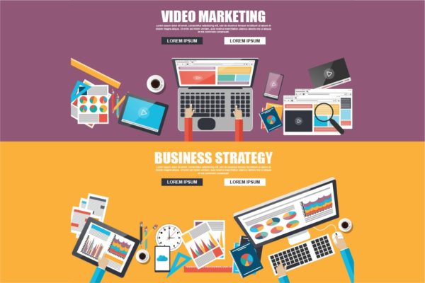 扁平设计风格商务概念插画素材包 Flat Business Concept