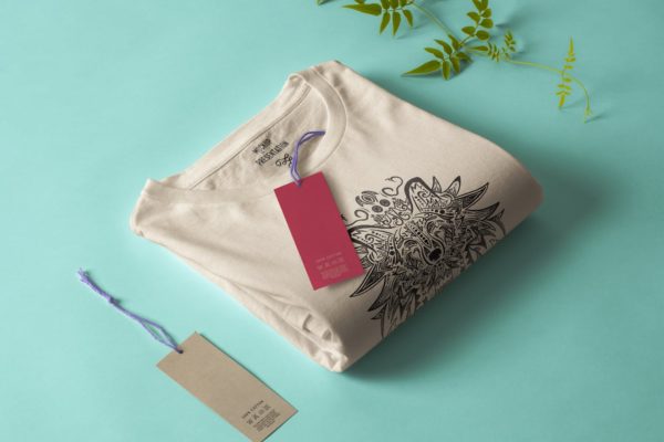 狼-曼陀罗花手绘T恤印花图案设计矢量插画蚂蚁素材精选素材 Wolf Mandala T-shirt Design Vector Illustration