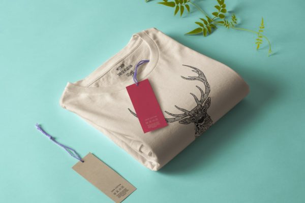 鹿-曼陀罗花手绘T恤印花图案设计矢量插画第一素材精选素材 Deer Mandala T-shirt Design Vector Illustration