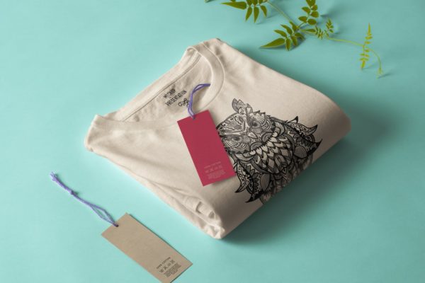 猫头鹰-曼陀罗T恤印花图案设计矢量素材 Owl Mandala T-shirt Design Vector Illustration