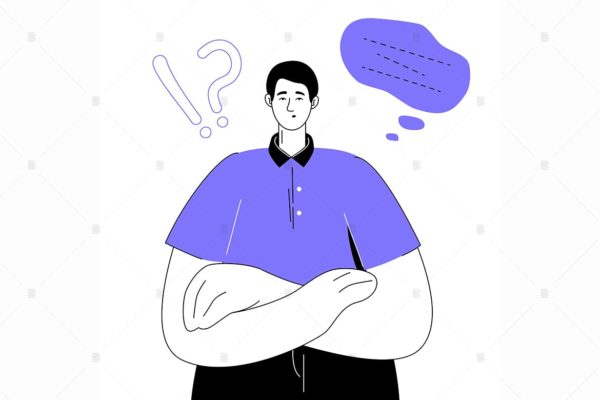 寻找解决方案扁平设计风格矢量概念插画 Searching for solution – flat design illustration