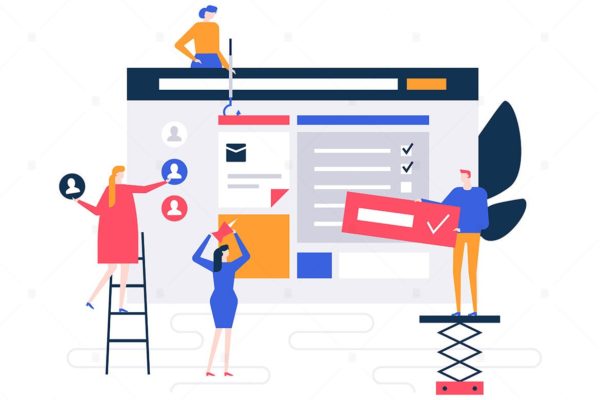 高效规划主题扁平设计风格概念插画 Efficient planning flat design style illustration