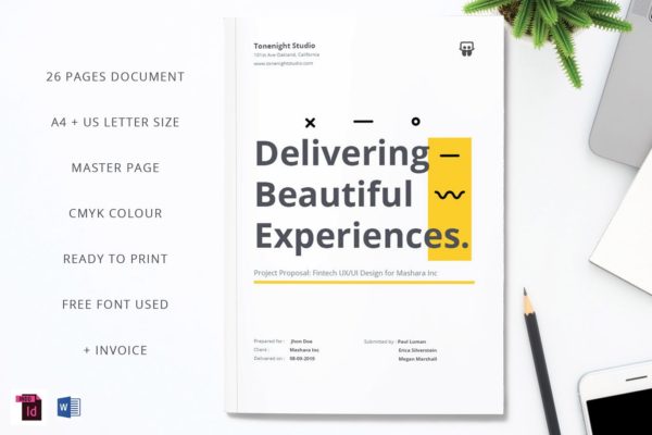 项目方案书/项目提案设计INDD模板 Project Proposal