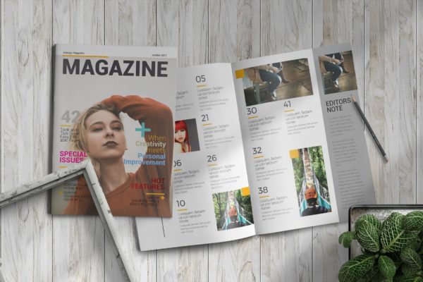 女性时尚主题第一素材精选杂志版式设计InDesign模板 InDesign Magazine Template