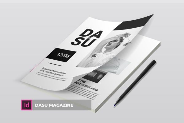 摄影艺术/时装设计主题蚂蚁素材精选杂志排版设计模板 Dasu | Magazine Template