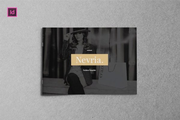 A5横版产品目录Lookbook设计InDesign模板 NEVRIA –  A5 Landscape Lookbook template