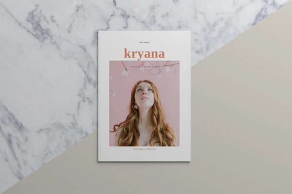 时尚主义北欧风格第一素材精选杂志设计模板 KRYANA – Fashion Magazine