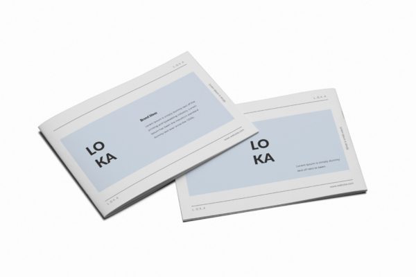 A5尺寸企业横版画册设计模板 Company Branding A5 Brochure Template