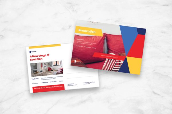 家居品牌明信片设计模板 Postcard