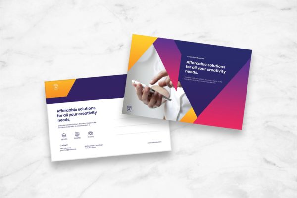 APP&网站设计开发服务商明信片设计模板 Postcard