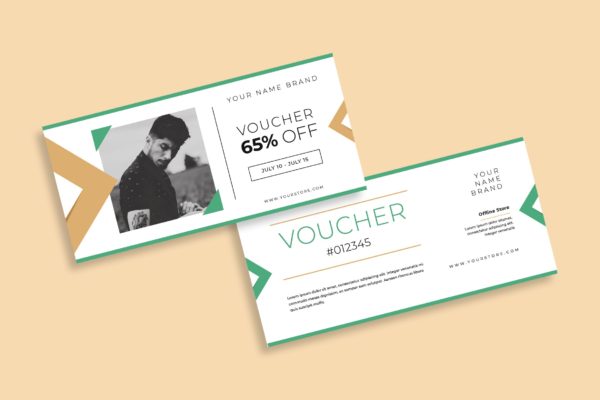 购物打折券/优惠券版式设计模板v8 Gift Voucher Vol.8