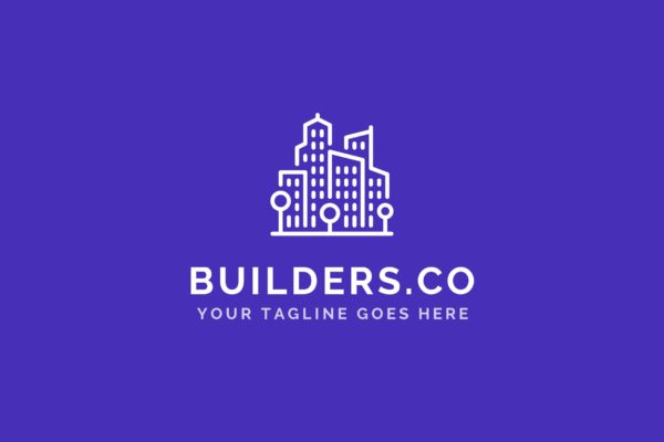 建筑基建/建筑设计策划公司Logo设计第一素材精选模板 Builders Co – Construction Company Logo Template